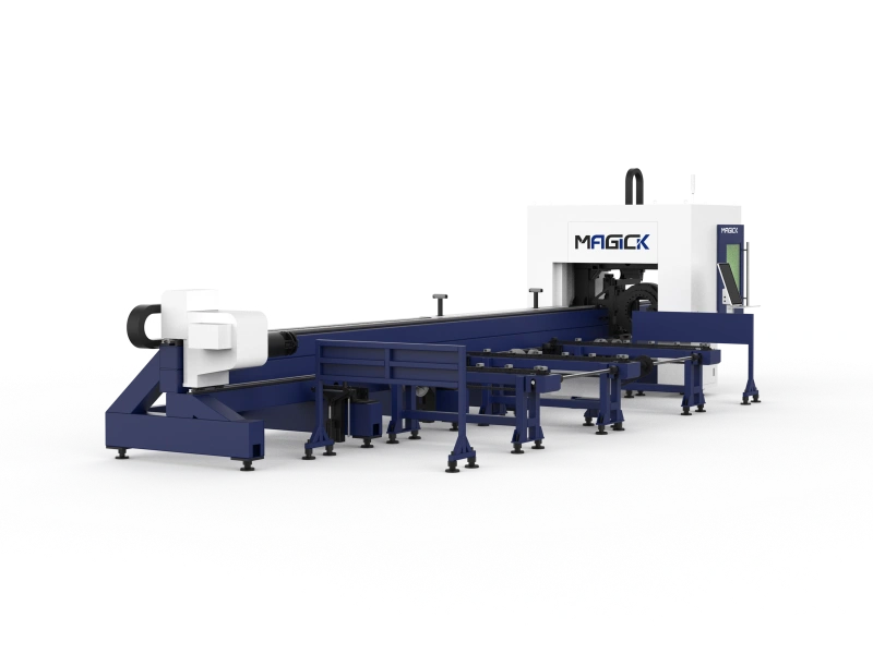 MK-6024T2C fiber tube laser cutting machine for round square and rectangular tubes