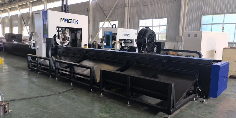 MK-T3W tube laser cutting machine with follow-up support system for stable precision cutting