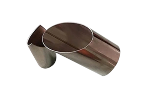Round tube intersection sample with precision angled cuts