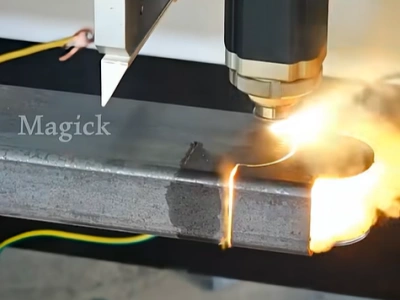 Square tube laser cutting demonstration