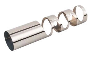 Stainless steel tube with continuous curved laser cuts