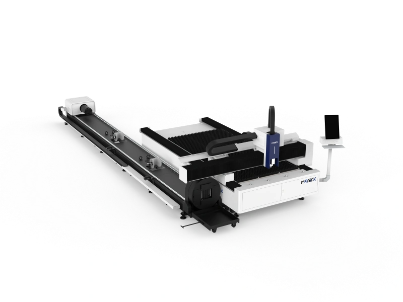 MAGICK MK-ST sheet and tube fiber laser cutter perspective view