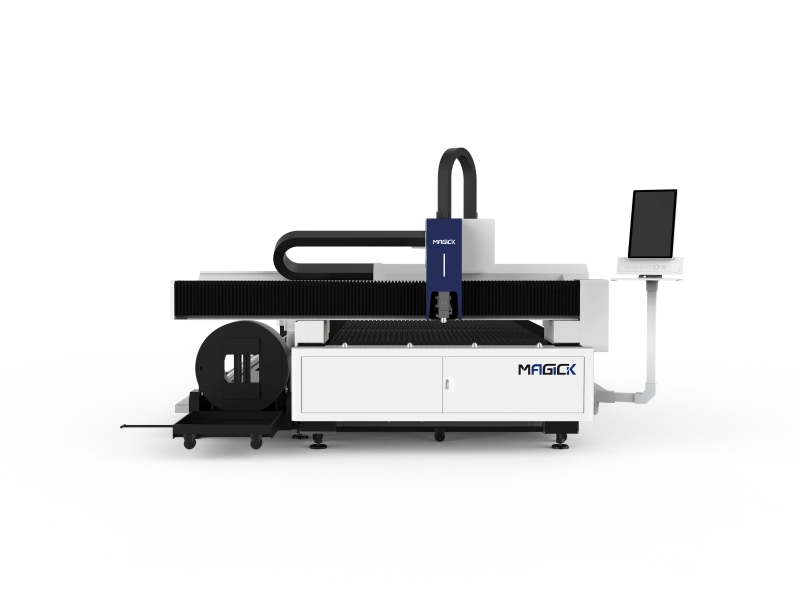 MK-ST combined sheet and tube laser cutting machine front view